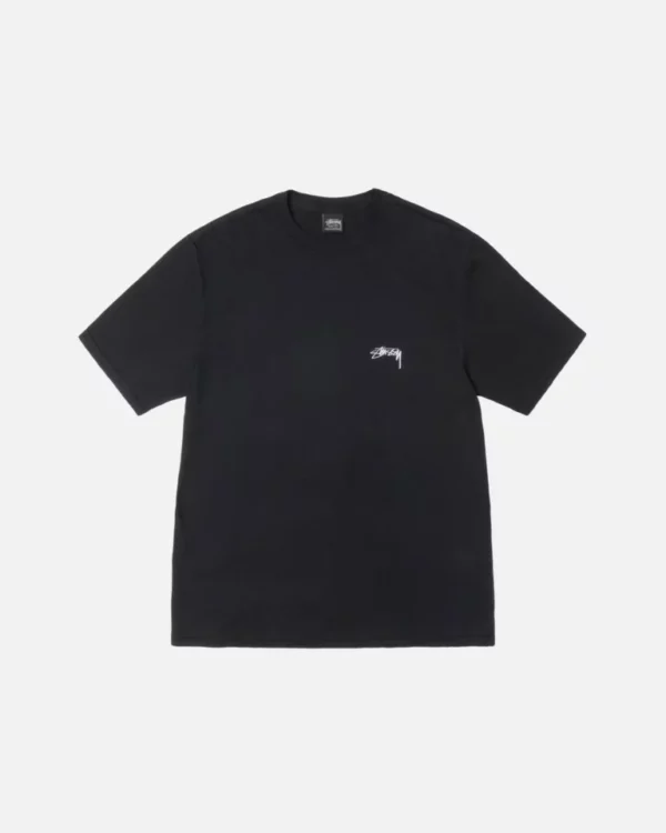BLACK SMOOTH STOCK TEE PIGMENT DYED
